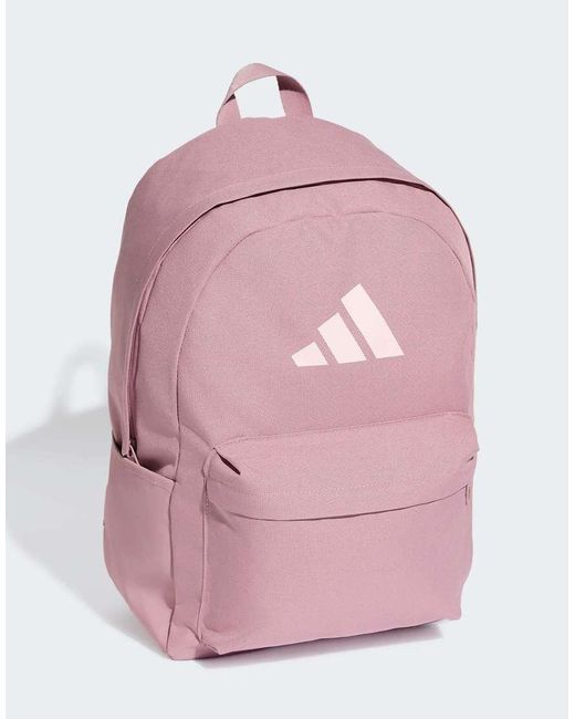 Adidas Originals Pink Classic 3 Bar Logo Backpack