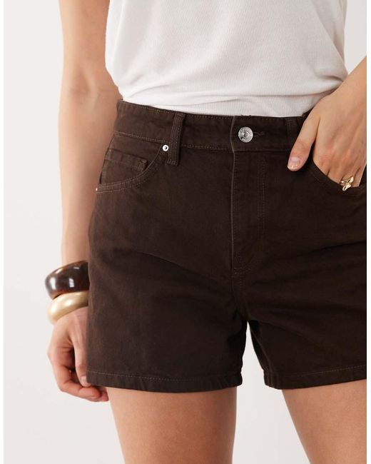 Mango Denim Mini Short in het Natural