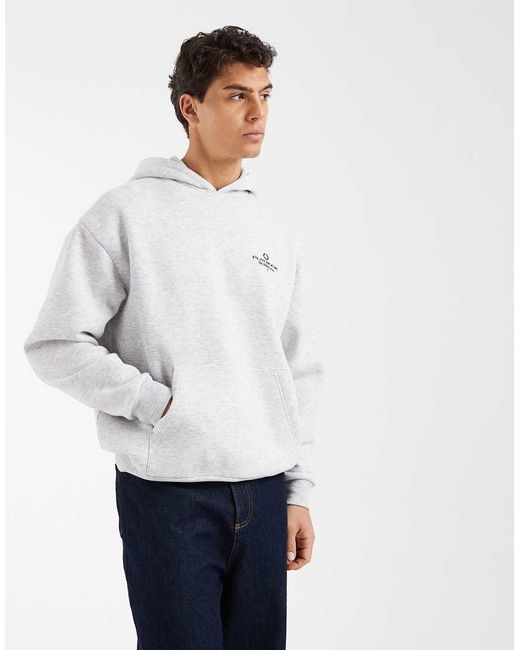 ASOS White Oversized Hoodie With Football Graphic for men