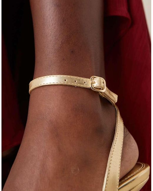 ASOS Red Hollow Barely There Heeled Sandals