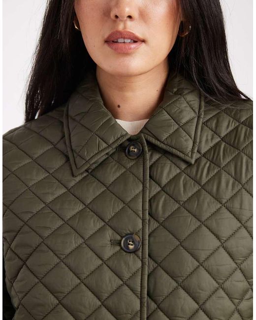 Vero Moda Gewatteerd Jack Met Knoopsluiting in het Brown