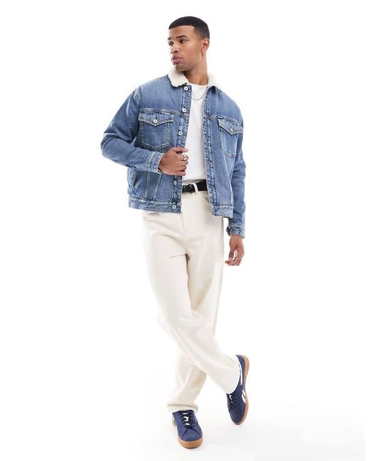 HUGO Blue Hugo Dex Denim Trucker Jacket for men