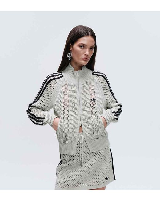 adidas Originals x ASOS White Regular Fit Knitted Track Jacket
