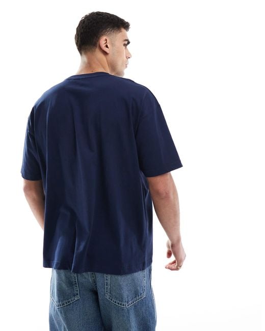 ASOS Blue Oversized T-shirt With City Graphic for men