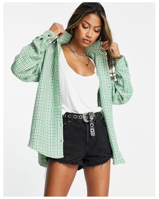 Steve Madden Brooklyn Plaid Point Collar Long Sleeve Patch Pocket Shacket | Dillard's