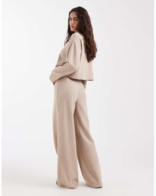 Miss Selfridge Natural Wide Leg Trouser Co-ord