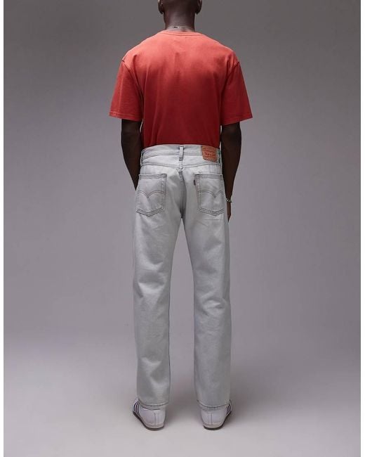 Levi's White 555 '96 Relaxed Straight Jeans for men