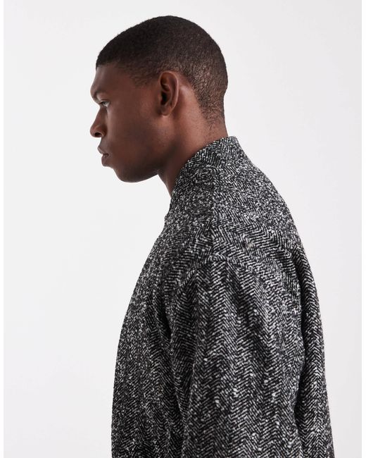 ASOS Black Bomber for men