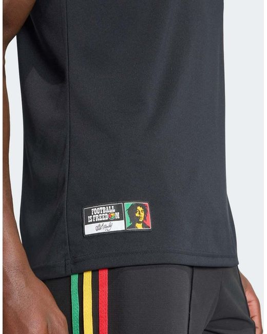 Adidas Originals Red Jamaica 26 X Bob Marley Away Pre Match Jersey for men