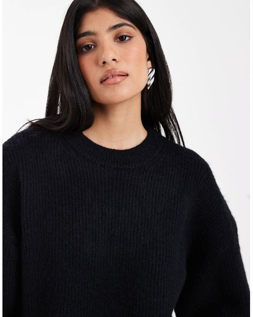 ASOS Black – gerippter oversize-pullover