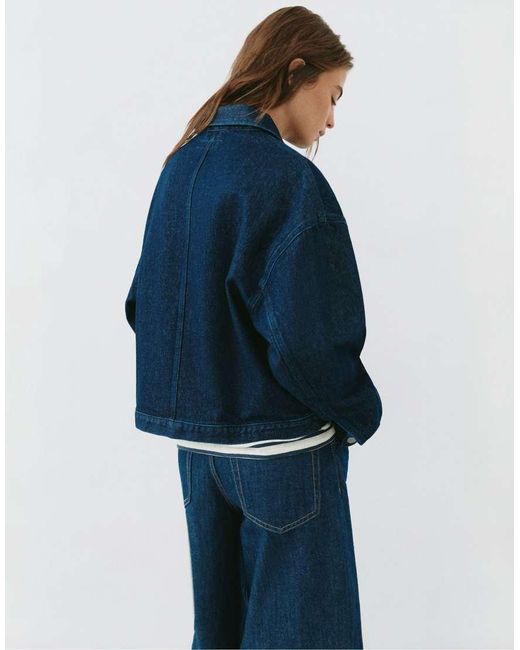 Camicia Giacca Boxy di Pull&Bear in Blue
