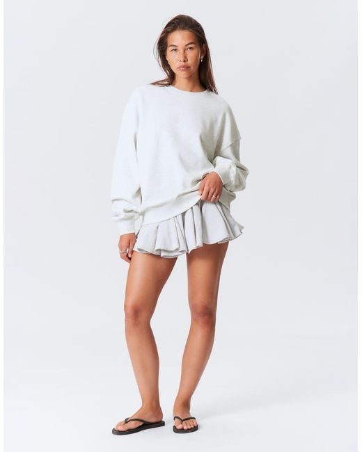 Weekday White Relaxed Terry Sweatshirt