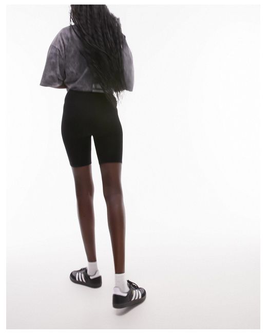 TOPSHOP Black Basic legging Shorts