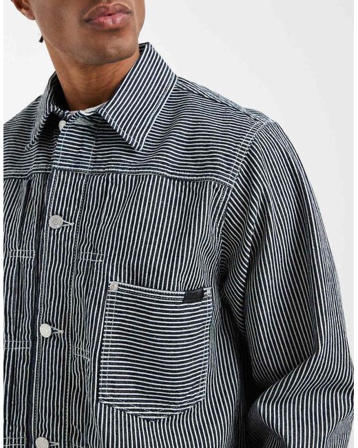 Tommy Hilfiger Gray Stripe Denim Jacket Co-Ord for men
