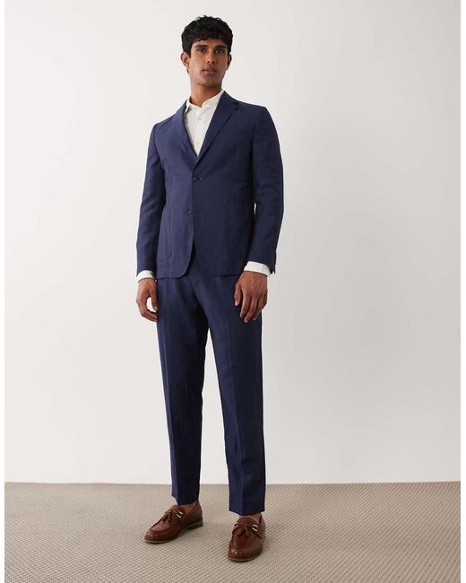 Barbour Blue Willowtree Linen Blend Blazer for men