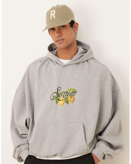 ASOS – kapuzenpullover in Gray für Herren