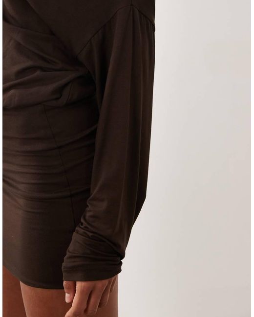 ASOS Natural Long Sleeved Mini Dress