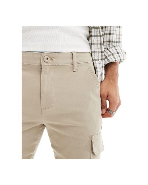 ASOS White Skinny Cargo Trousers for men