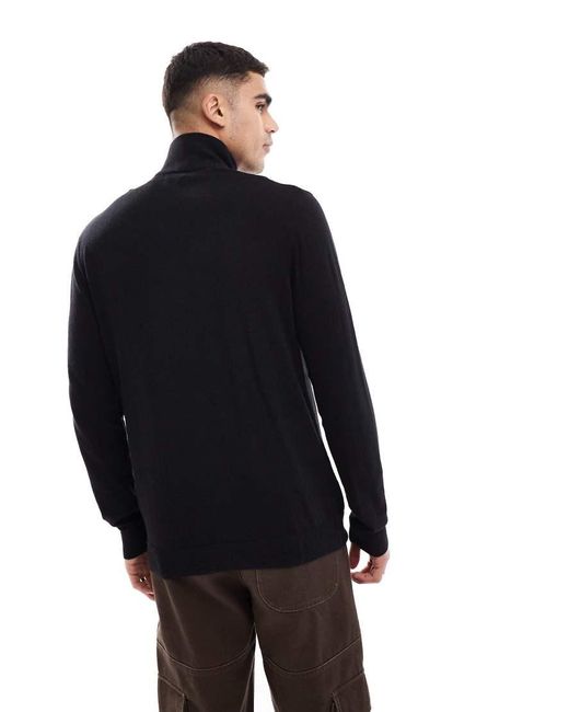 Jack & Jones Blue Knitted Half Zip for men