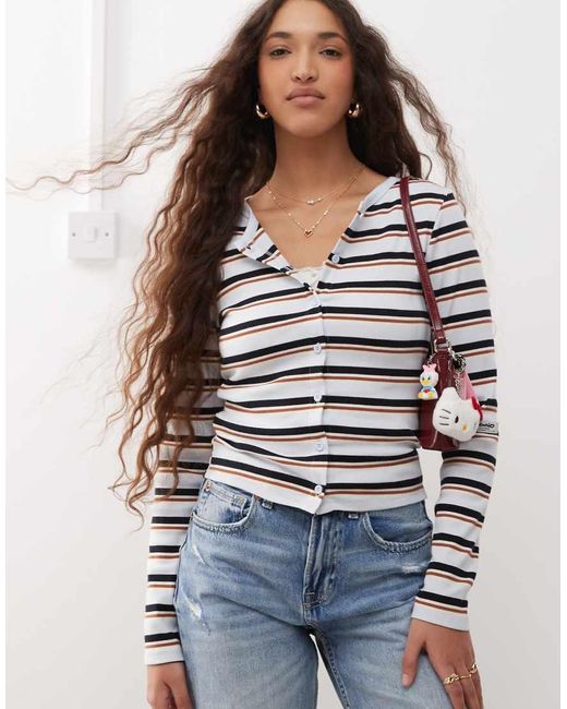 Miss Selfridge Gestreept Vest in het Multicolor