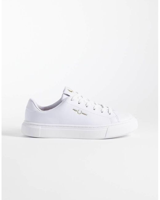 Fred Perry White Leather Trainers