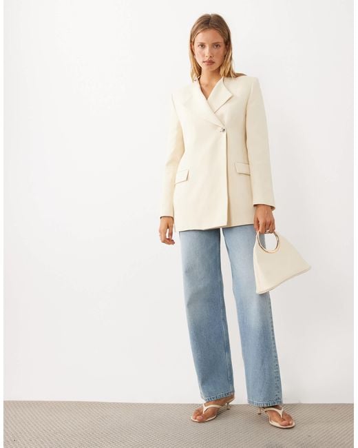 Mango Natural Tailored Blazer