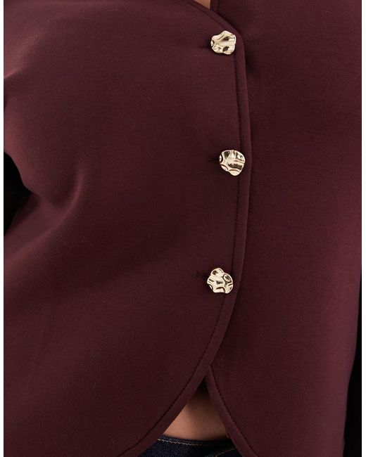 ONLY Red Buttons Details Cardigan