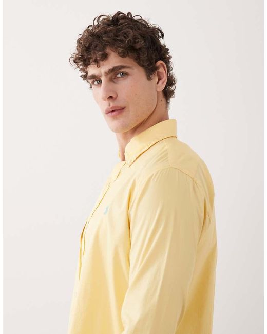 Polo Ralph Lauren Natural Icon Logo Long Sleeve Cotton Twill Shirt for men
