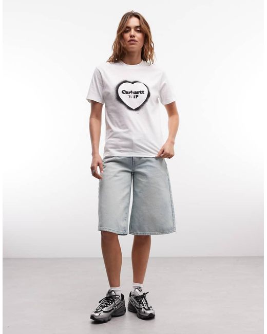 Carhartt White Spray Heart T-Shirt