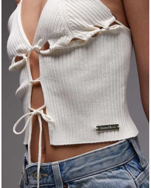 House Of Sunny Gray Gemini Knit Cami Top