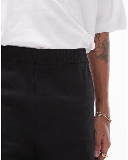 Topman Blue Relaxed Chino Shorts With Elasticated Waistband for men