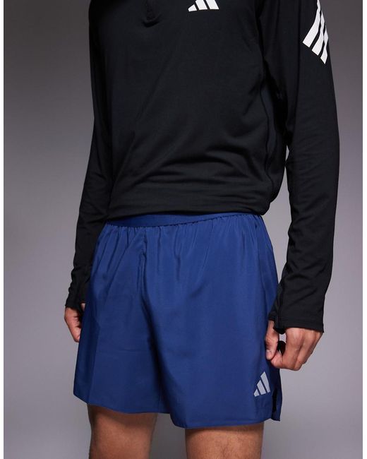 Adidas Originals Blue Adidas Running Essential Shorts for men