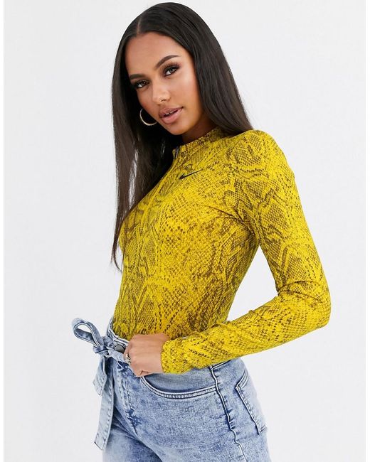 yellow long sleeve bodysuit