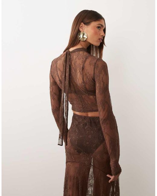 ASOS Brown Asos X The Sourced Collection Long Sleeve Top