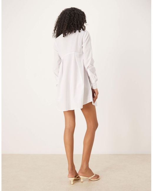 ASOS White – kurzes hemdblusenkleid