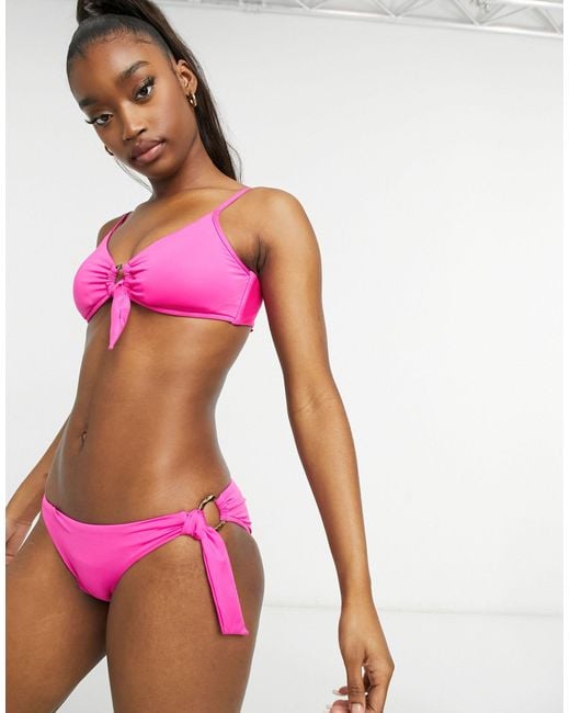 Seafolly Bikini Bottoms With Ring Side in Pink | Lyst Canada