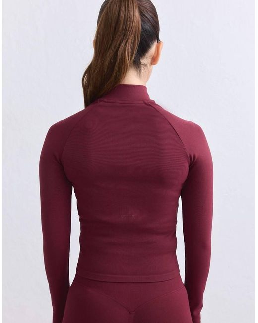 Aim'n Red Merlot Shape Seamless Zip Jacket