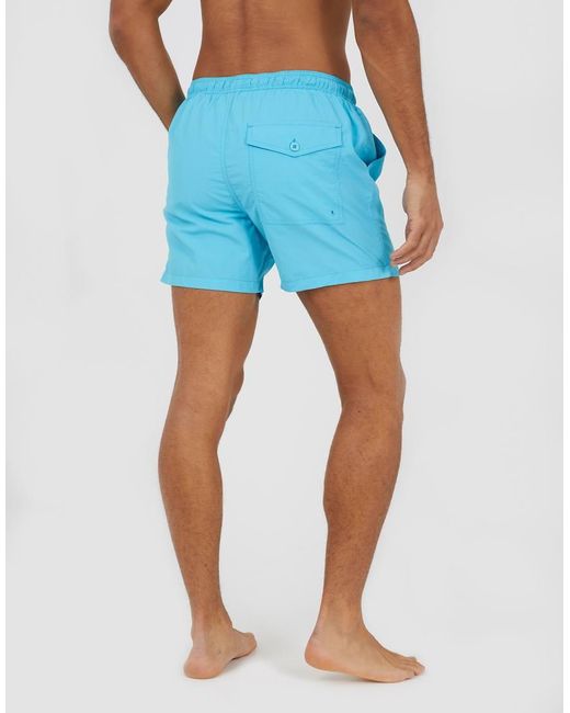 Brave Soul Blue Elasticated Swimshorts for men