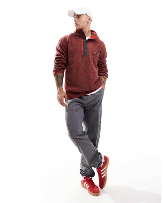 Columbia Red Helvetia Ii Half Snap Fleece for men