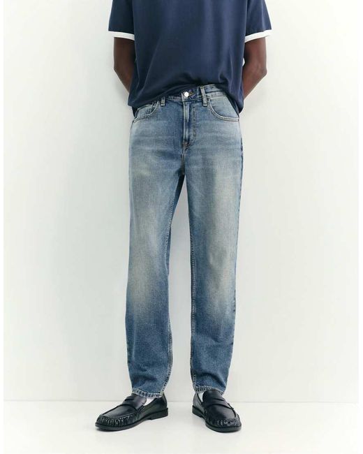 Pull&Bear Blue Slim Fit Jeans for men
