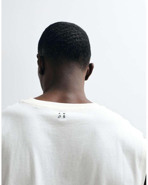 4505 White Icon Cotton Oversized Pump Training Tank With Quick Dry Finish for men