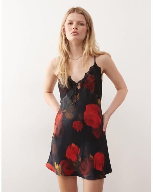 Reclaimed (vintage) Pink – trägerkleid aus satin