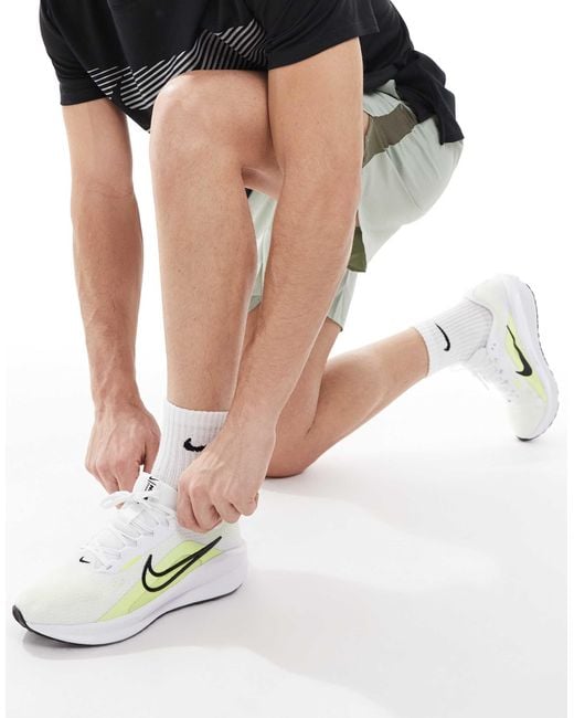 Nike White Downshifter 13 Sneakers for men