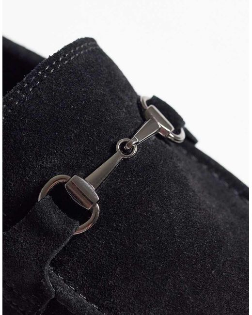 ASOS Blue Slim Loafer With Snaffle for men