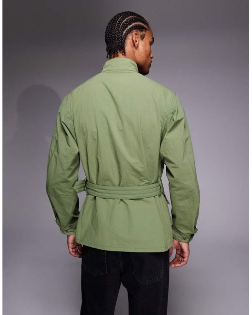 Barbour Green Contemporary A7 Hooded Logo Showerproof Jacket for men