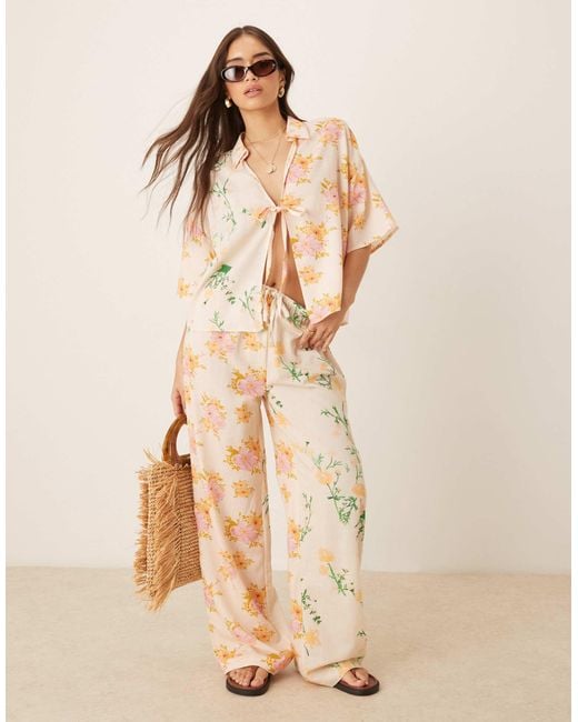 ASOS Natural Abi Beach Top