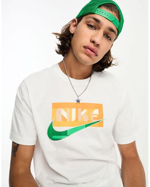 Camiseta blanca con logo en el pecho Nike de hombre de color Gris | Lyst