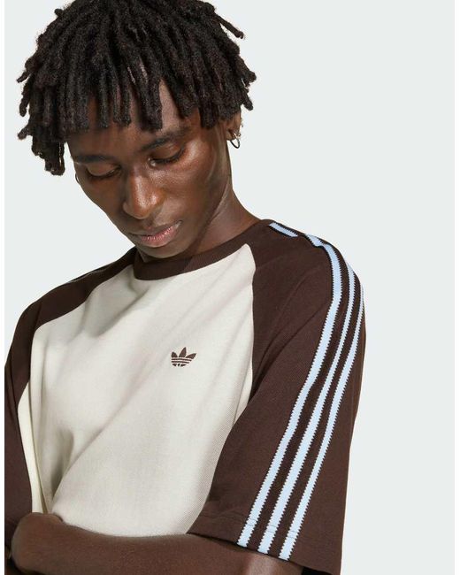 Adidas Originals Natural Britcore Short Sleeve Ringer T-Shirt for men