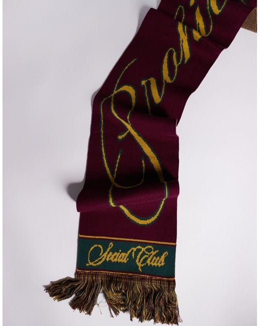 Prohibited Brown Clubhouse Logo Scarf for men
