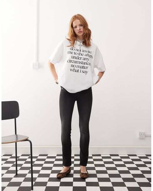 Cheap Monday White Sleezie Low Rise Super Stretch Skinny Jeans